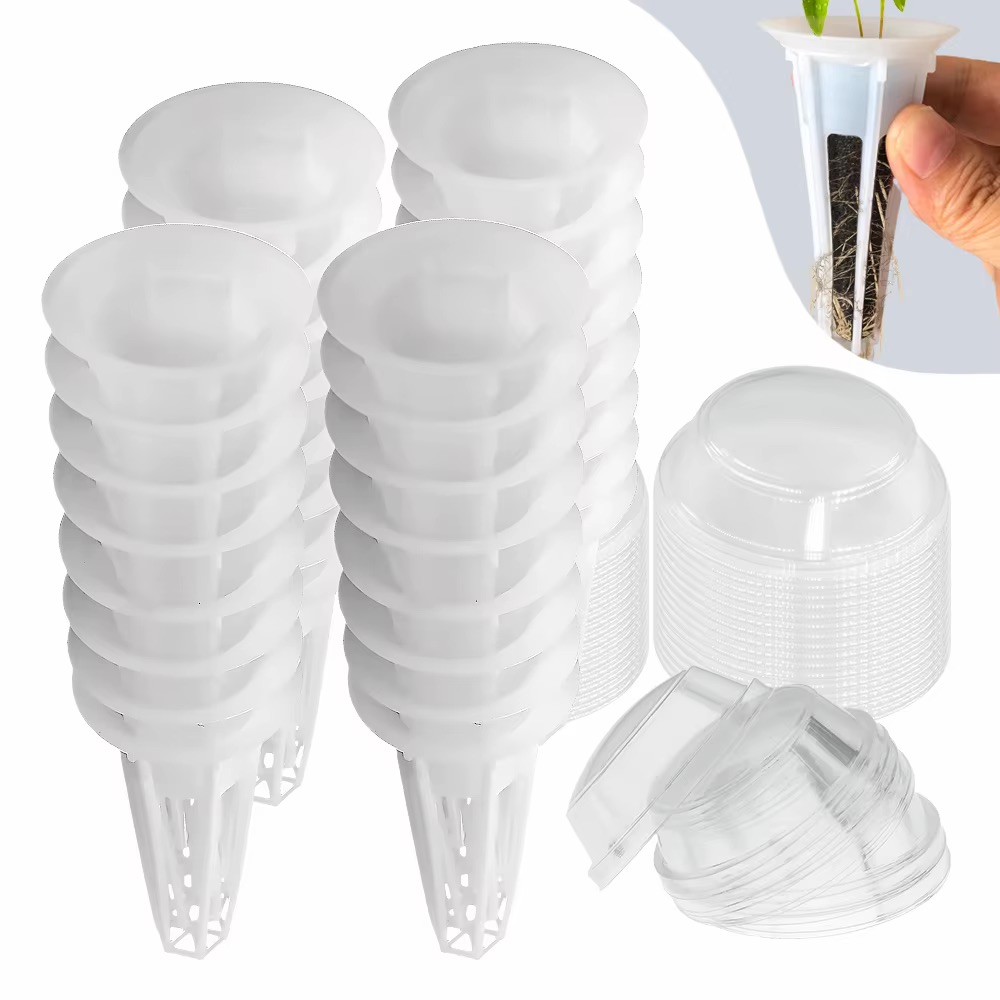 Lot de 20 paniers de culture avec dômes de germination